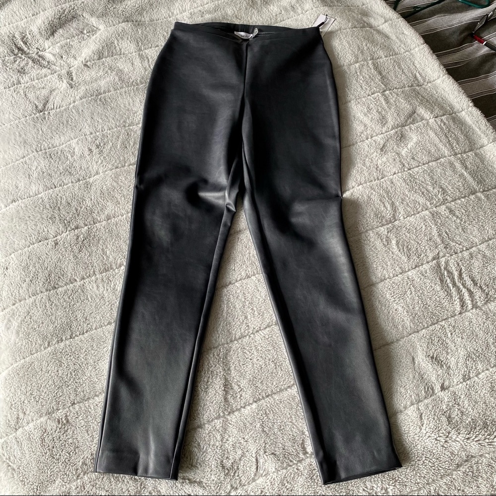 CK faux leather pants